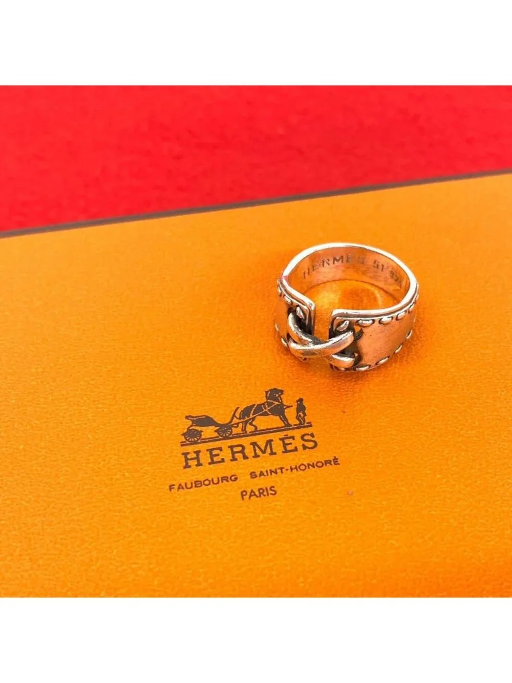 Hermes Vintage Mexico Ring 925 Sterling Silver